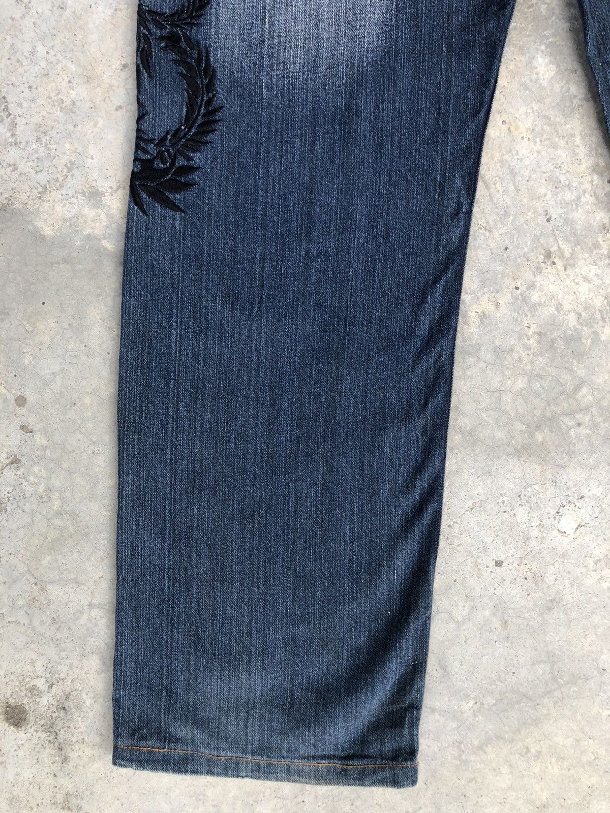 Japanese Brand Japanese Buden Embroidered Jeans Distressed Jeans Size US 33 - 11 Thumbnail