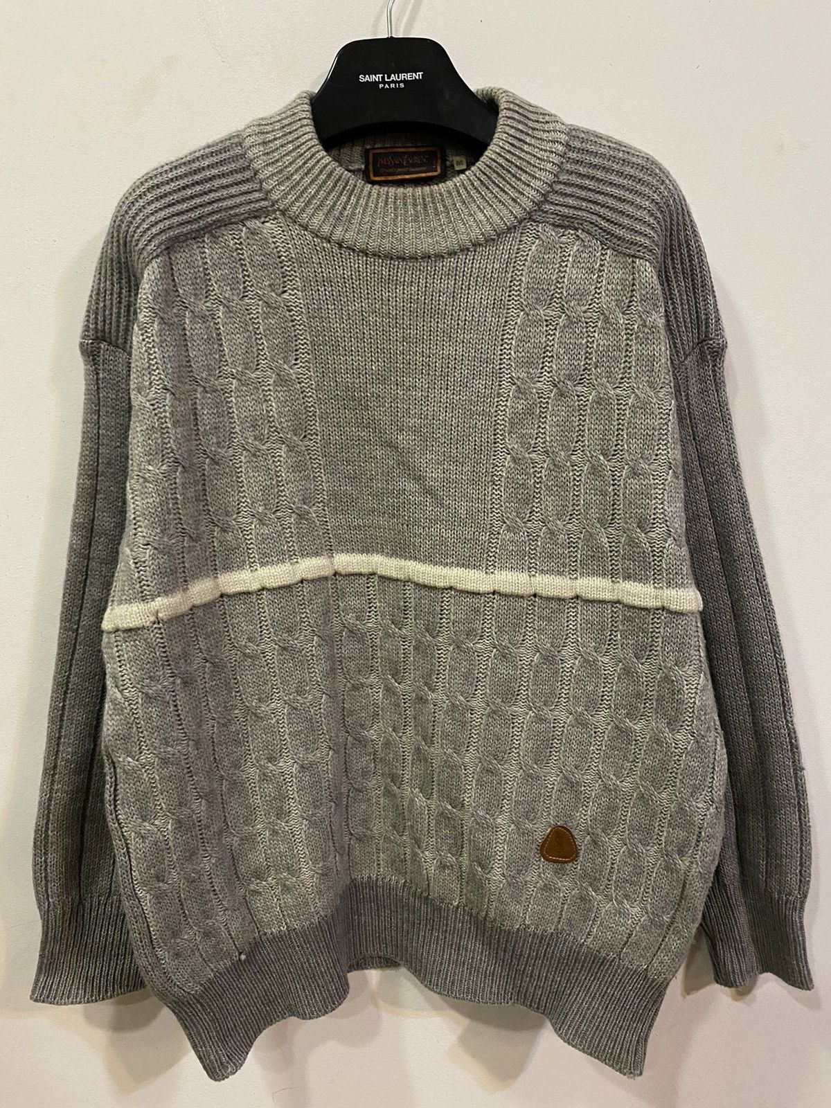 Yves Saint Laurent 80’s Wool YSL Sweater Soft Knit Size US M / EU 48-50 / 2 - 2 Thumbnail