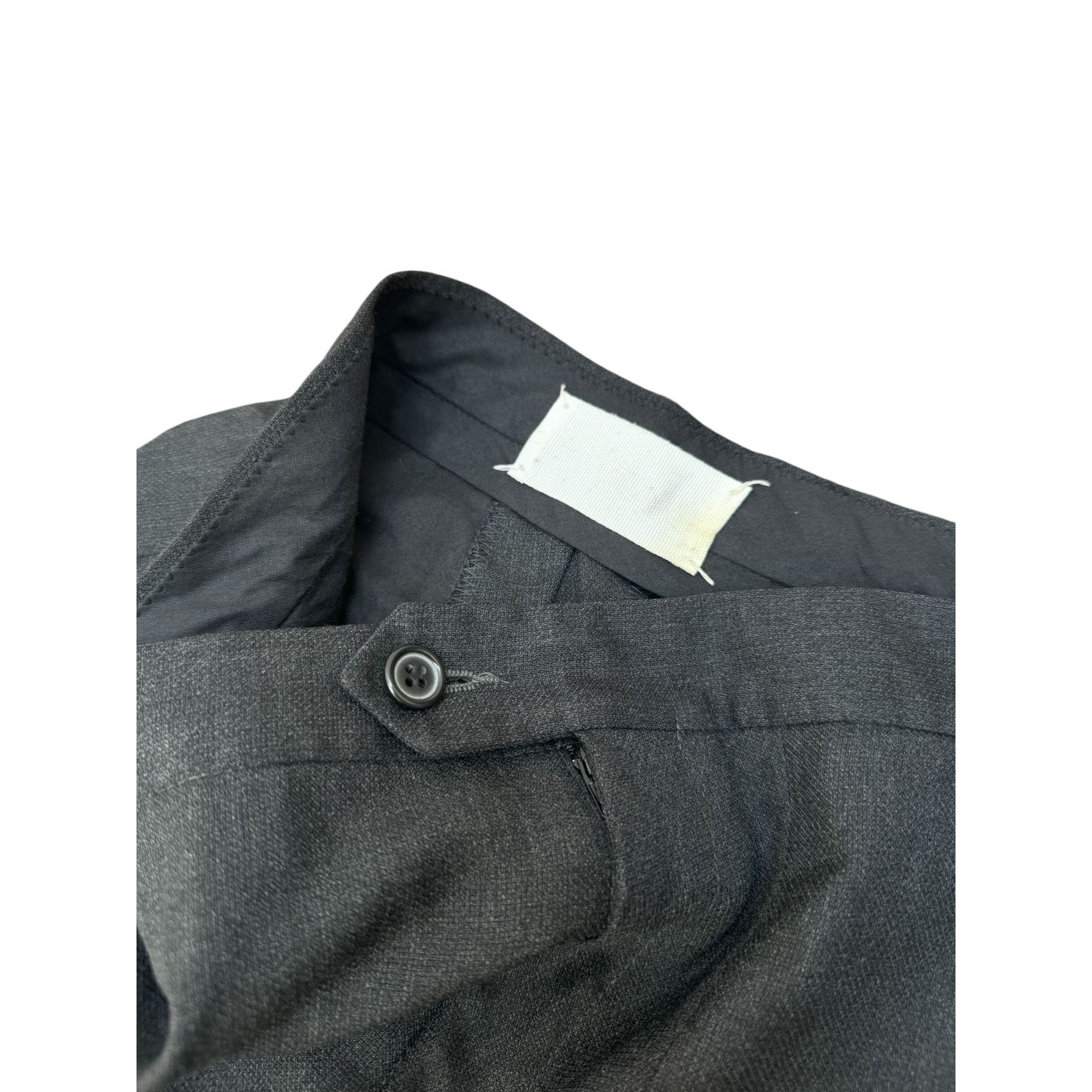 Maison Margiela Fall/Winter 2000 Grey Wool Asymmetric Trousers Size 32" / US 10 / IT 46 - 2 Thumbnail