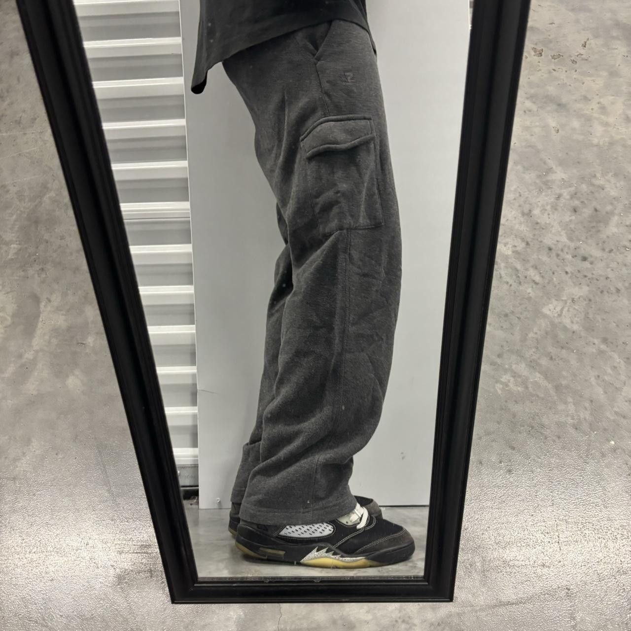 Japanese Brand × Vintage Crazy Vintage Y2K/2000s Grey Skater Cargo Essential Sweatpants! Size US 28 / EU 44 - 2 Thumbnail