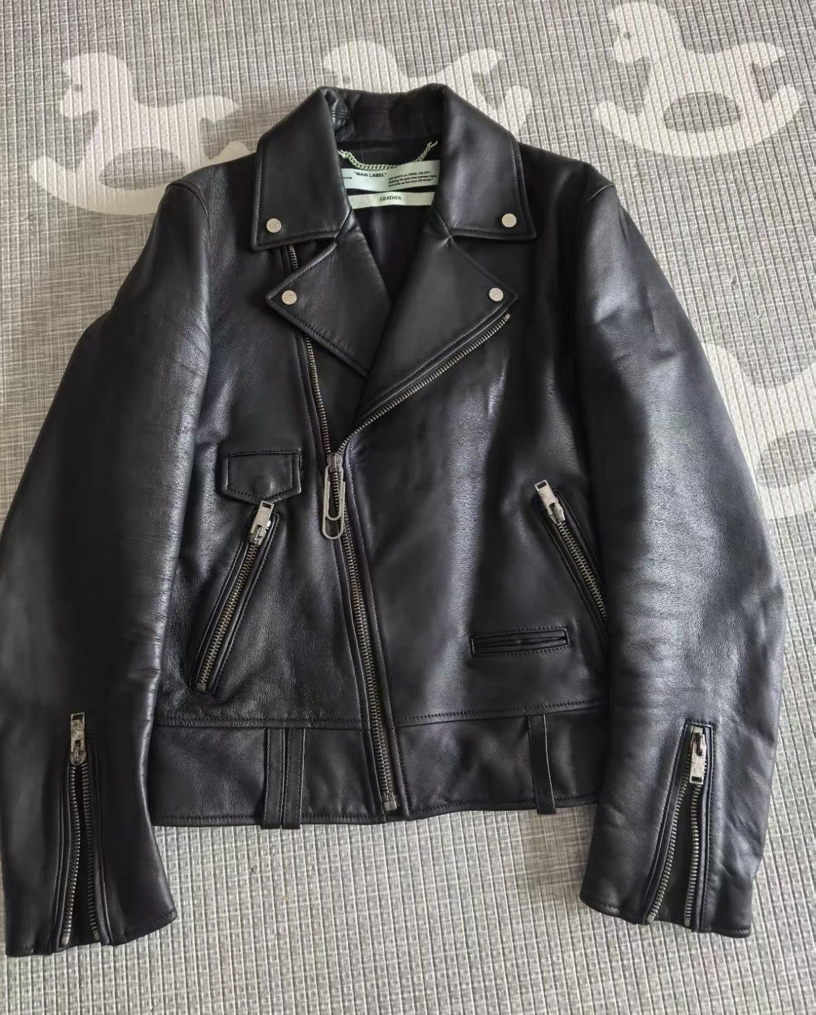 Off-White Off White leather jacket wxx Size US L / EU 52-54 / 3 - 1 Thumbnail