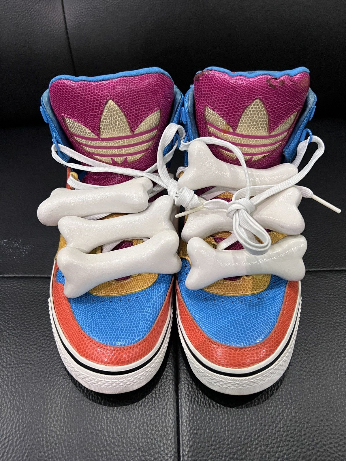 Adidas × Jeremy Scott Adidas by Jeremy Scott Colorblock Bone Sneakers Size US 7.5 / EU 40-41 - 3 Thumbnail
