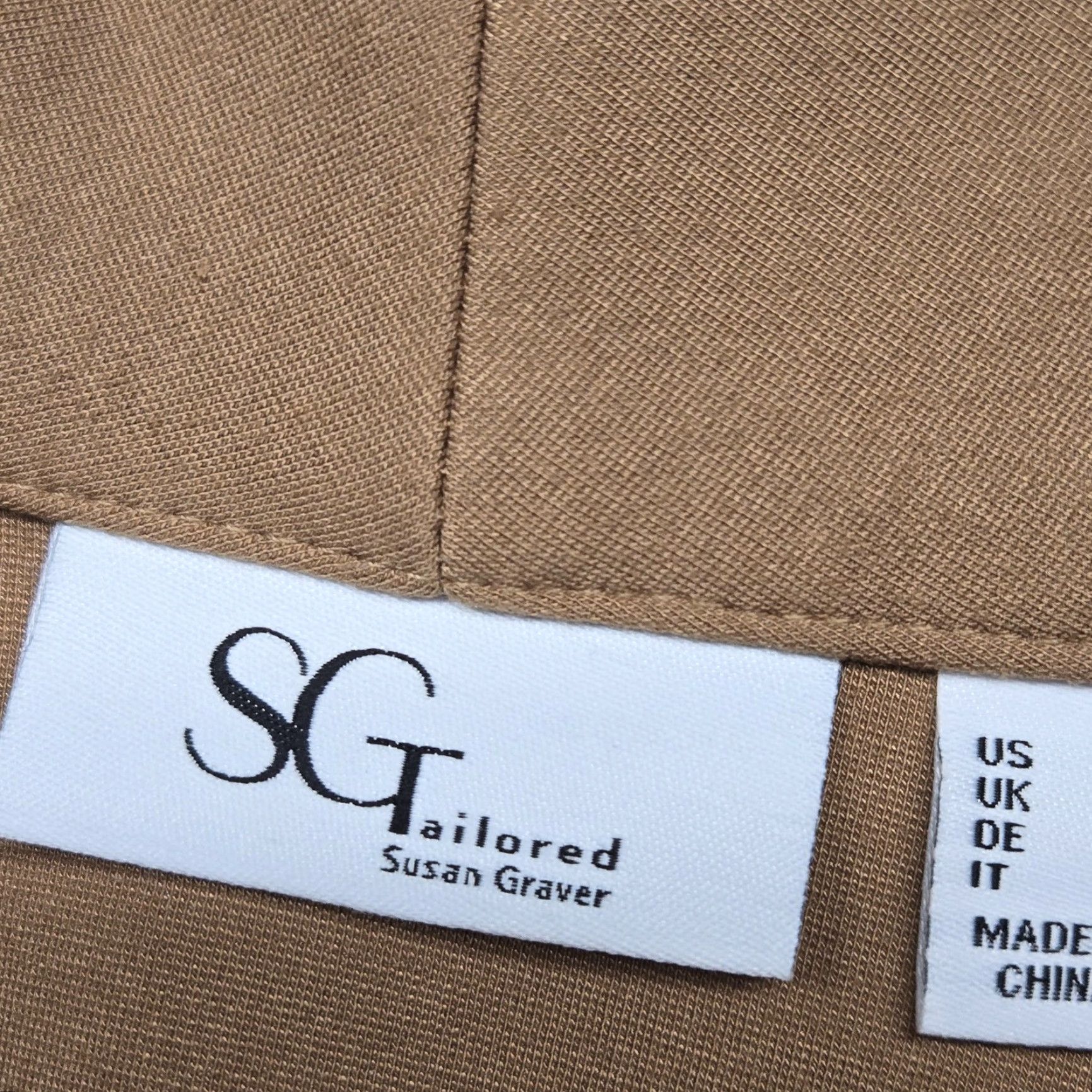 Vintage Susan Graver Blazer Womens M Beige Ponte Shawl Collar Longline Jacket Size M / US 6-8 / IT 42-44 - 5 Thumbnail