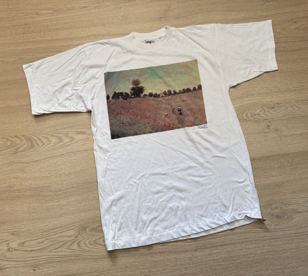 Monet Vintage 90’s Claude Monet 1873 “Poppies” Art T-Shirt Size US XL / EU 56 / 4 - 1 Thumbnail