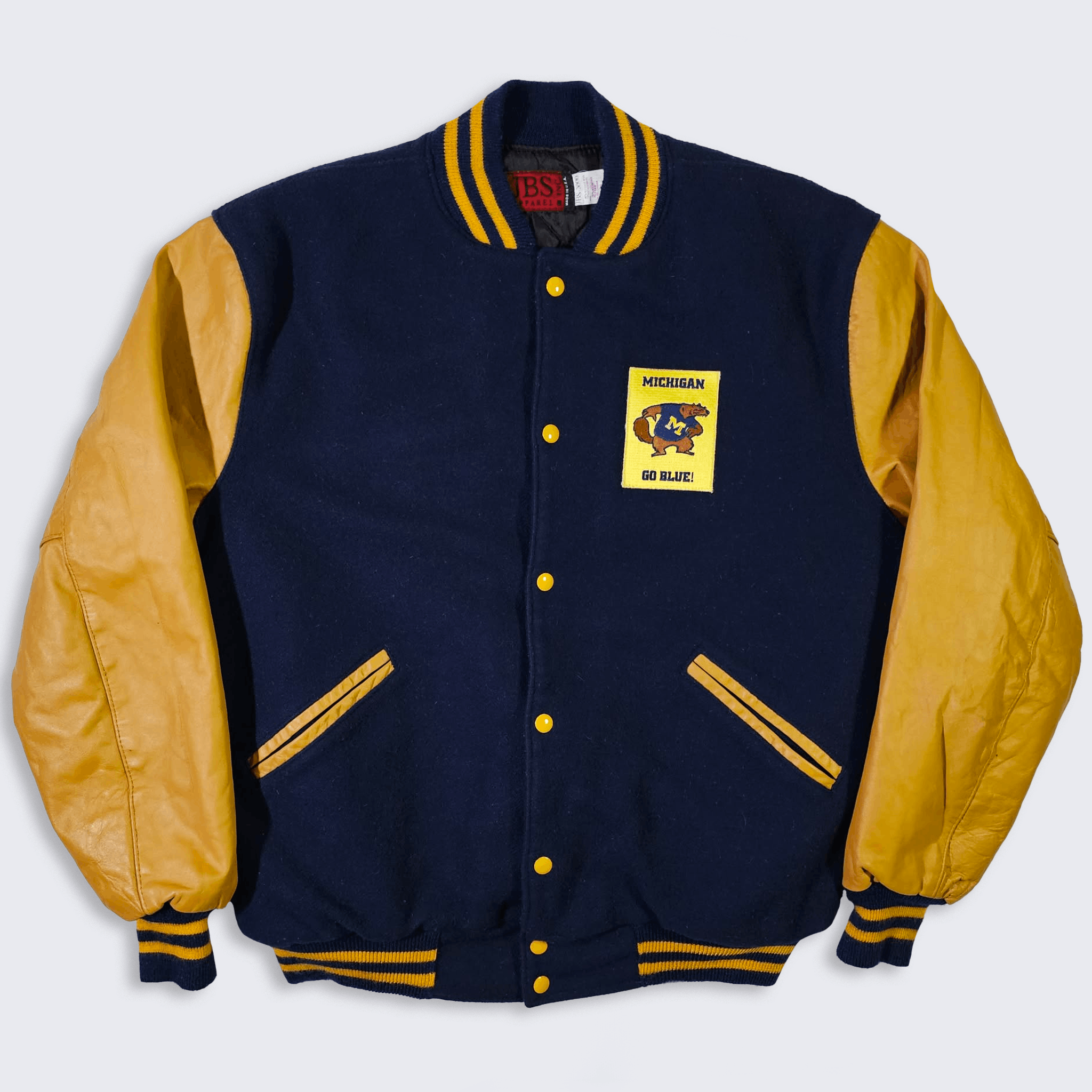 Vintage Michigan Wolverines Vintage 90s Varsity Bomber Jacket Size US XL / EU 56 / 4 - 1 Thumbnail