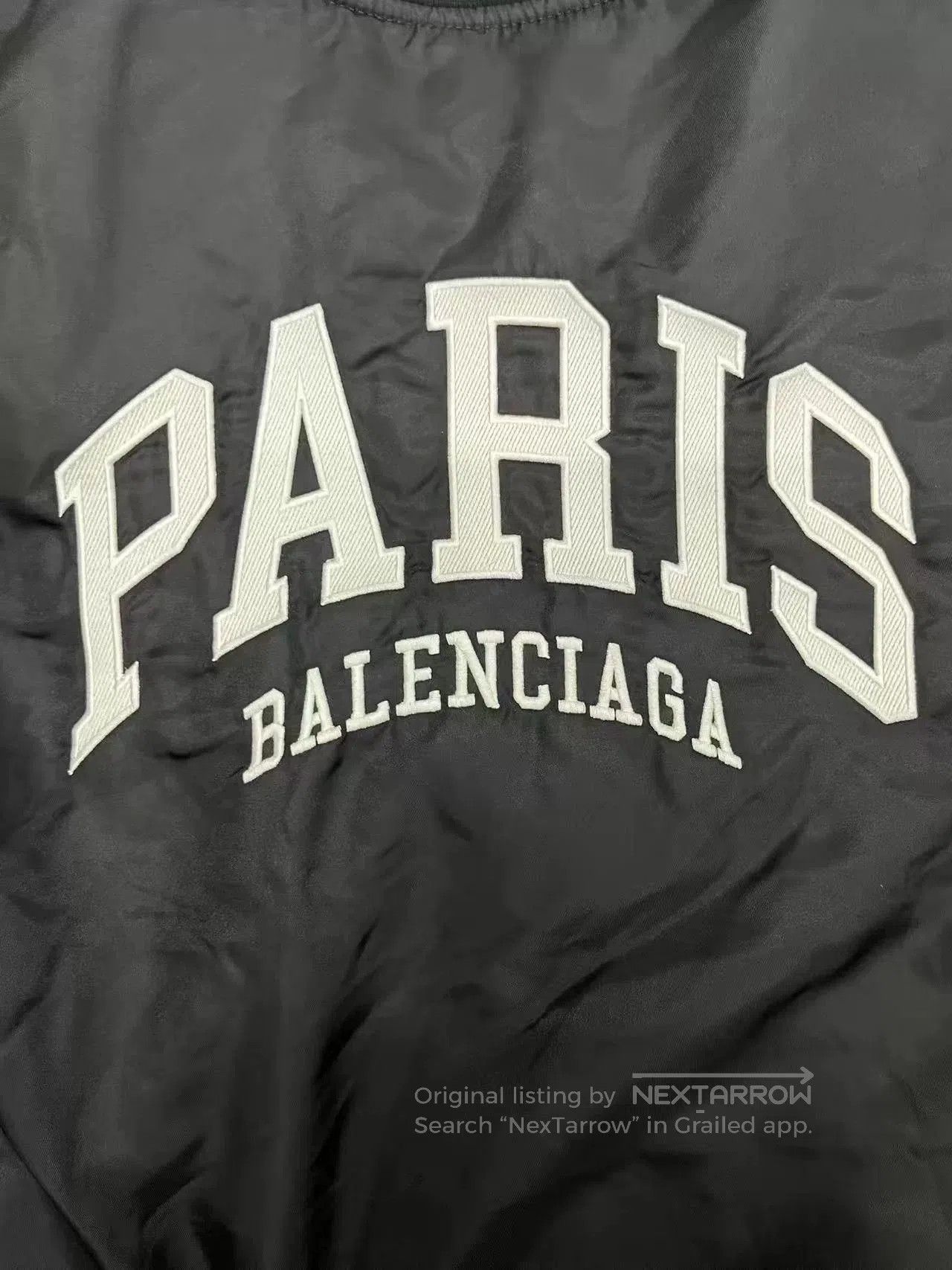 Balenciaga Balenciaga Letter Print Baseball Collar Jacket. Size XS / US 0-2 / IT 36-38 - 3 Thumbnail