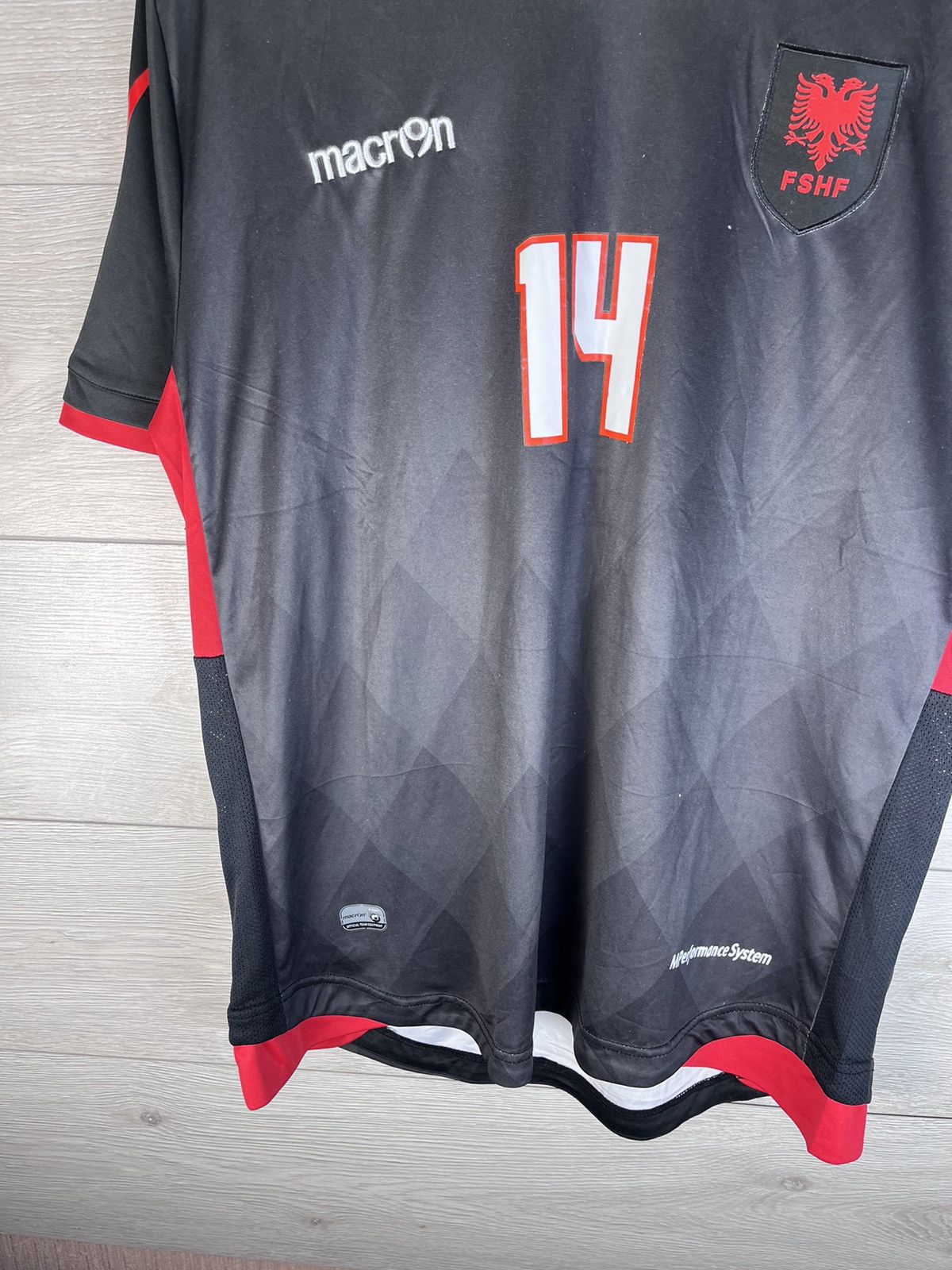 Macron Men’s soccer jersey macron Albania 🇦🇱 #14 Xhaka size L Size US L / EU 52-54 / 3 - 5 Thumbnail