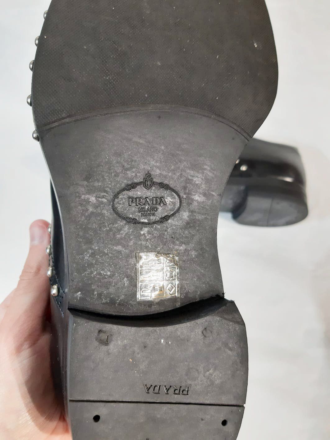 Prada FW 2009 Runway Studded Leather Derby Shoes Size US 8 / EU 41 - 6 Thumbnail