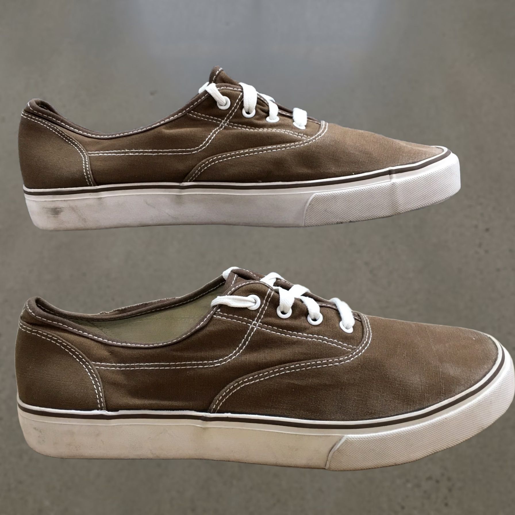 Mossimo Mossimo Supply Co Shoes Mens 12 Brown Canvas Lace Up Low Top Skate Sneakers Size US L / EU 52-54 / 3 - 1 Thumbnail