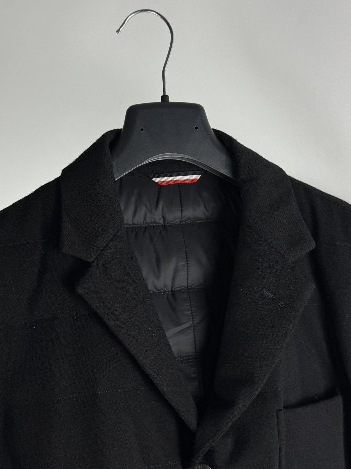 Moncler Moncler DIND Black Down Quilted Wool Cashmere Blazer Jacket Size US XL / EU 56 / 4 - 6 Thumbnail