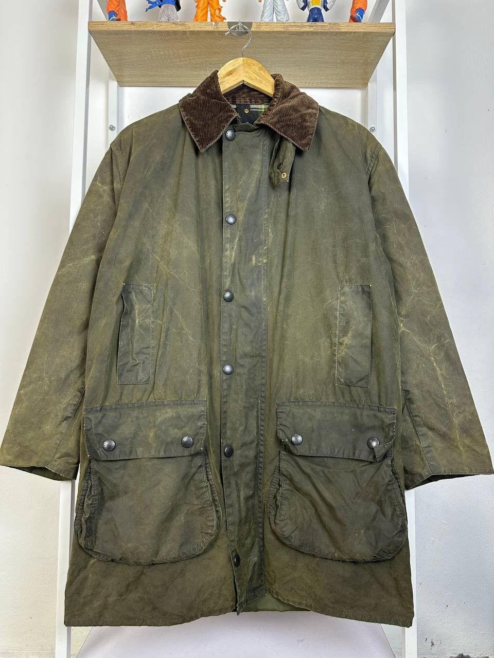 Barbour × Vintage DISTRESS A200 BARBOUR Waxed Border Coat Jacket (PIT 22) Size US S / EU 44-46 / 1 - 1 Thumbnail