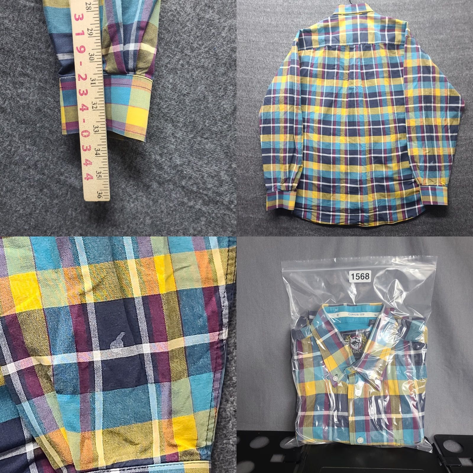 Vintage Cinch Shirt Mens L Regular Fit Button Down Long Sleeve Western Cowboy Rodeo Size US L / EU 52-54 / 3 - 8 Thumbnail