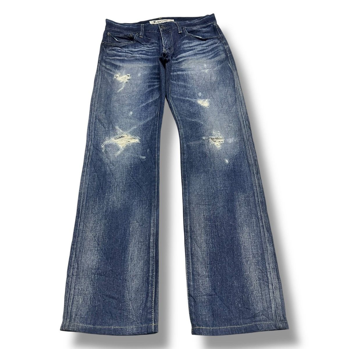 Japanese Brand Vintage Japan Distressed Jeans Baggy Style and Thunder Wash Size US 32 / EU 48 - 1 Thumbnail