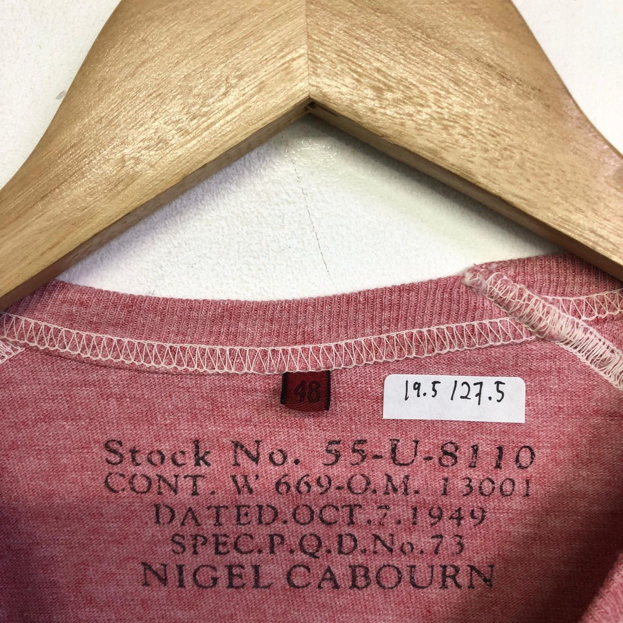 Japanese Brand × Nigel Cabourn *Rare!! NIGEL CABOURN red plain tee Size US M / EU 48-50 / 2 - 9 Thumbnail