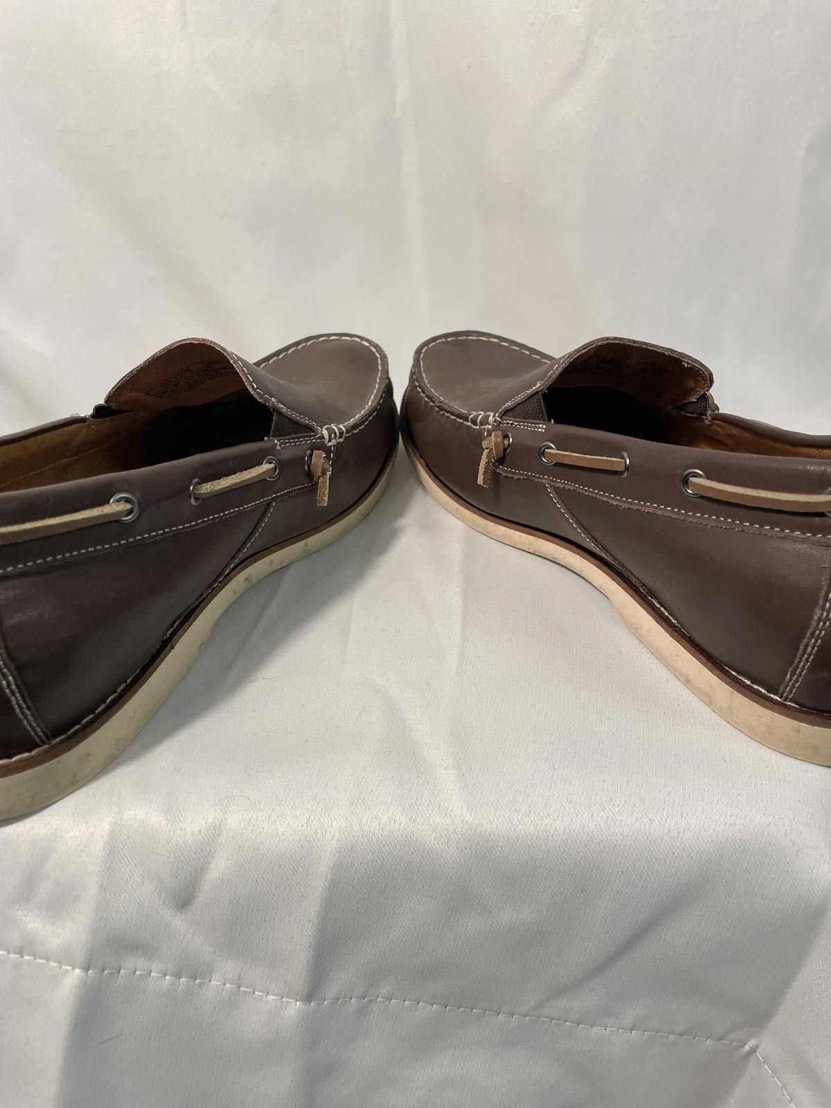 Designer Brown Leather Loafers for Men - Comfortable Slip-On Shoes Size US 11.5 / EU 44-45 - 5 Thumbnail