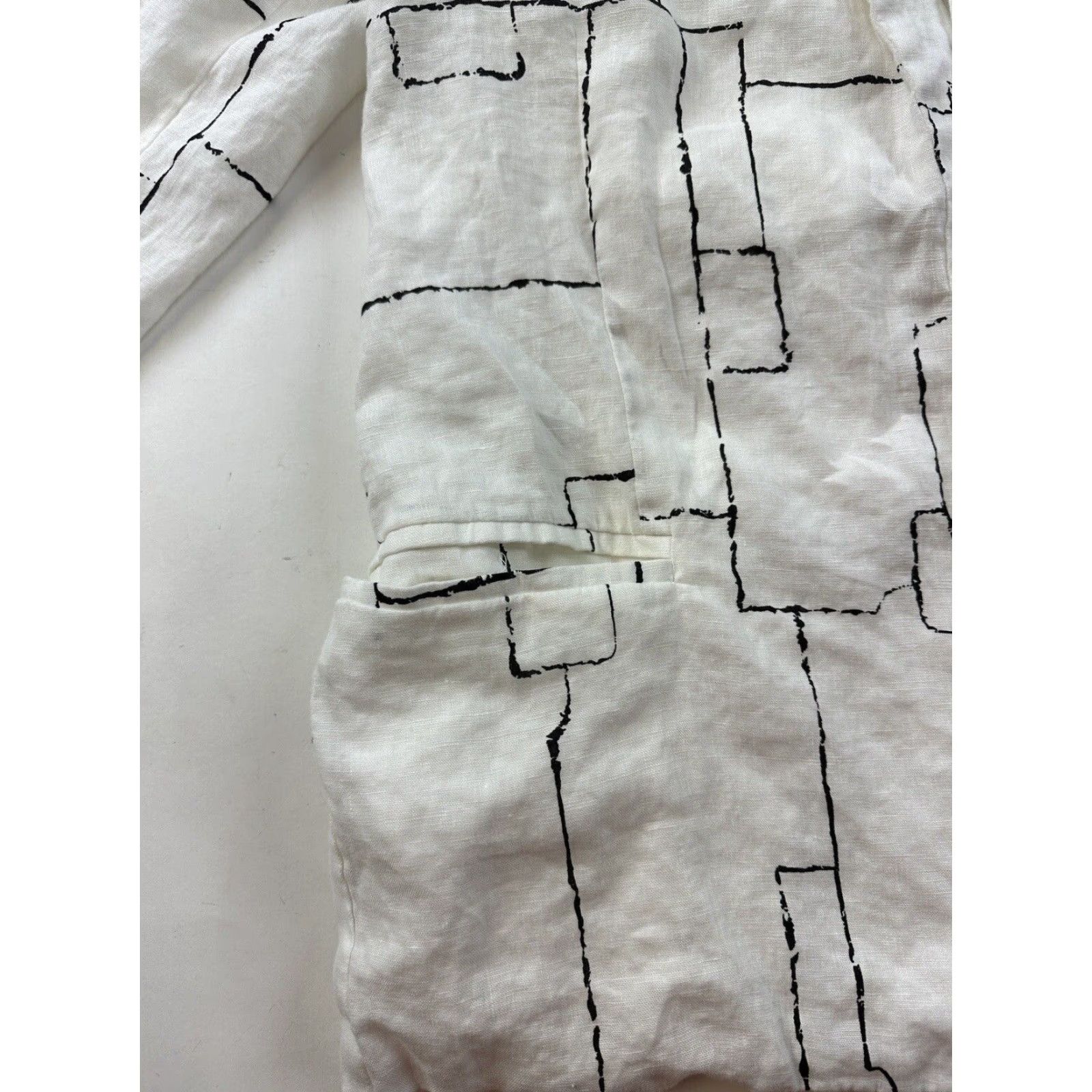 Vintage VINTAGE Buru Blazer Womens Medium White Geometric Open Jacket Size M / US 6-8 / IT 42-44 - 6 Thumbnail
