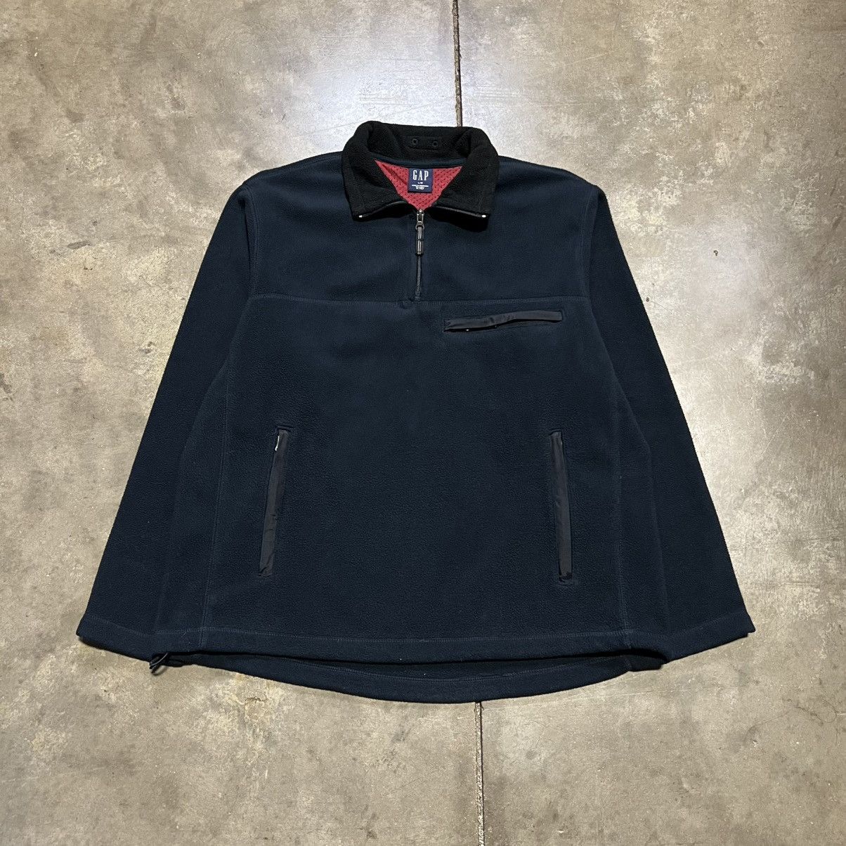 Gap Vintage Gap Fleece Pullover Sweatshirt Jacket Quarter Zip Size US L / EU 52-54 / 3 - 3 Thumbnail