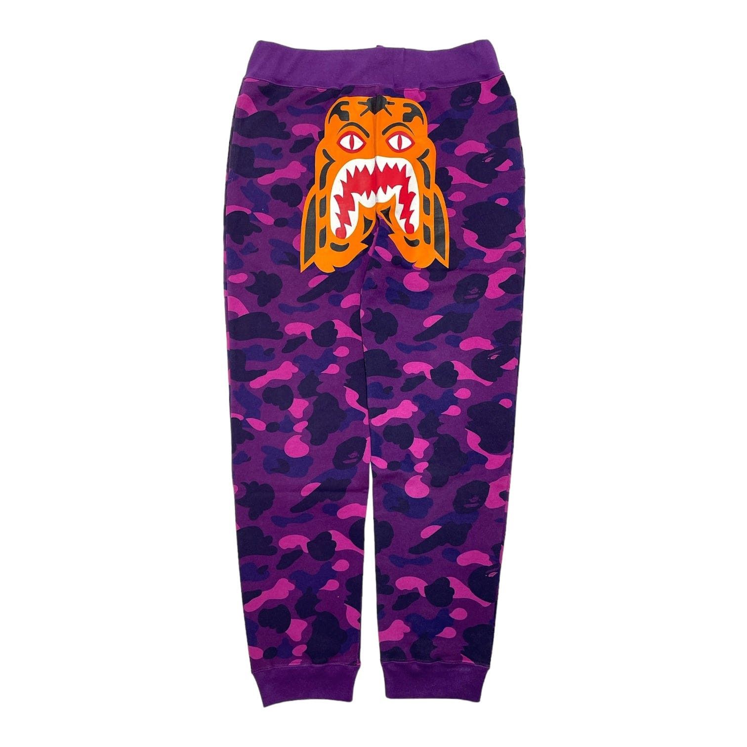 Bape 32 34 BAPE Camo Stripe Track Pants Black purple jogger sweat Grailed