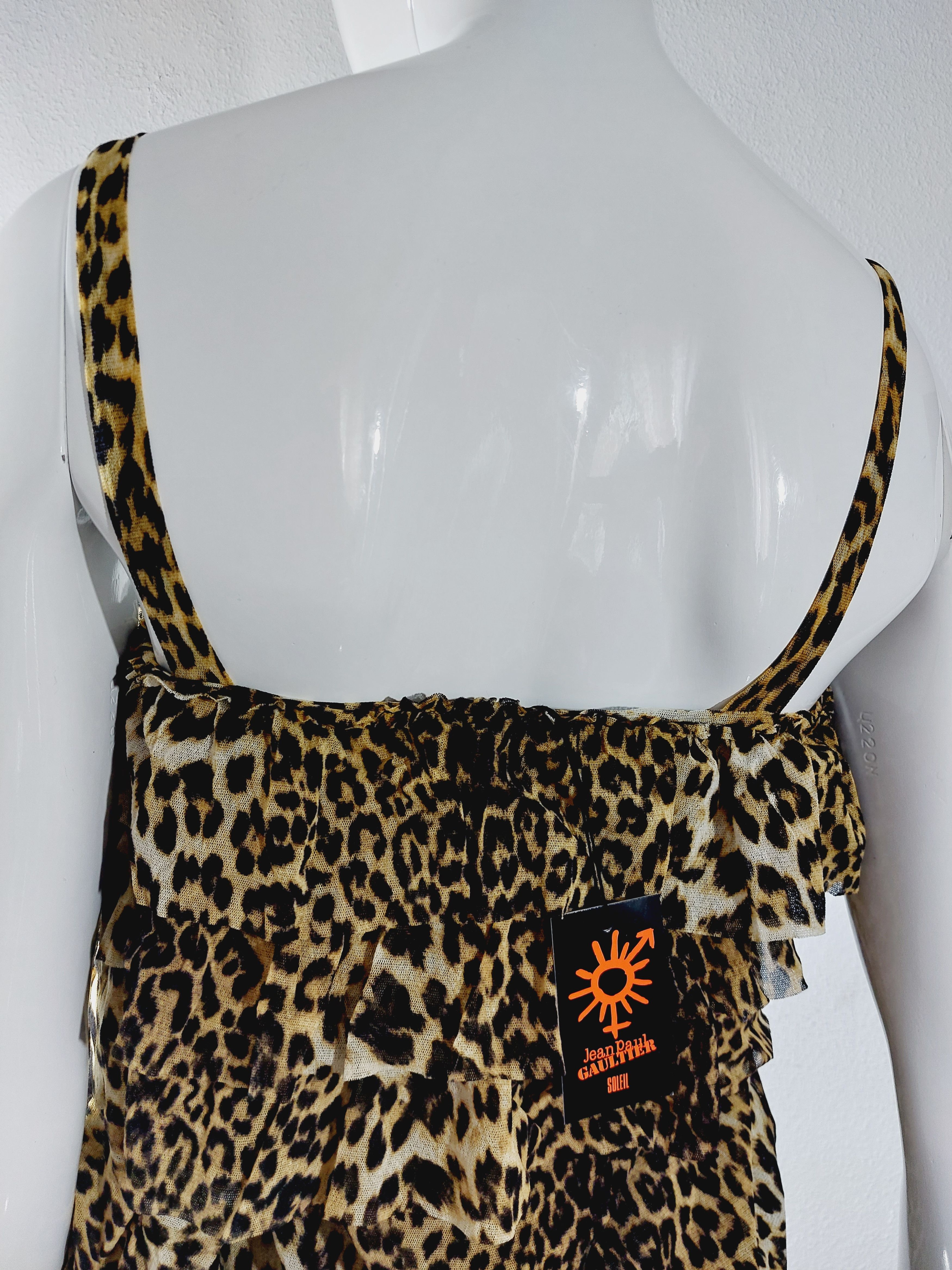 Jean Paul Gaultier Jean Paul Gaultier Mesh Tarzan Jane Leopard Tiger Dress Size L / US 10 / IT 46 - 8 Thumbnail