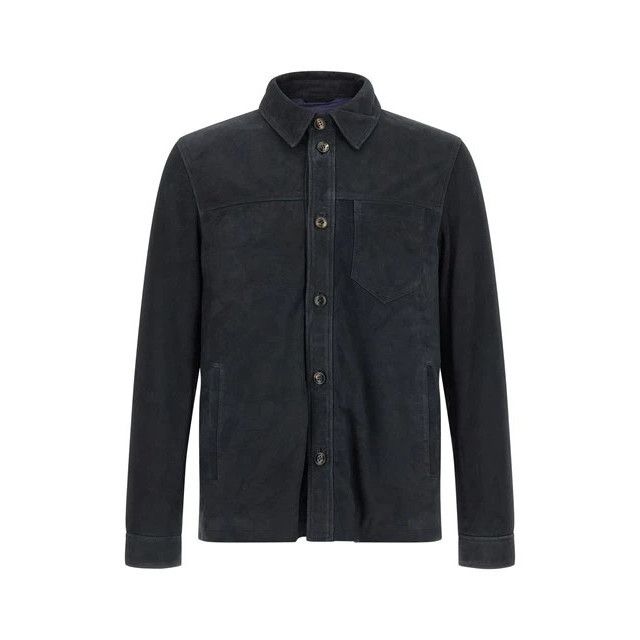 PAL ZILER Blue Suede Overshirt New & Authentic (Men's size:X