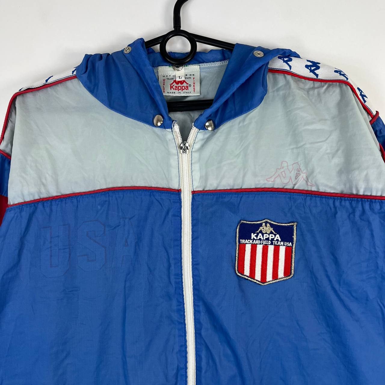 Kappa Vintage Kappa Usa Track Jacket Windbreaker Full Zip Size L Size US L / EU 52-54 / 3 - 2 Thumbnail