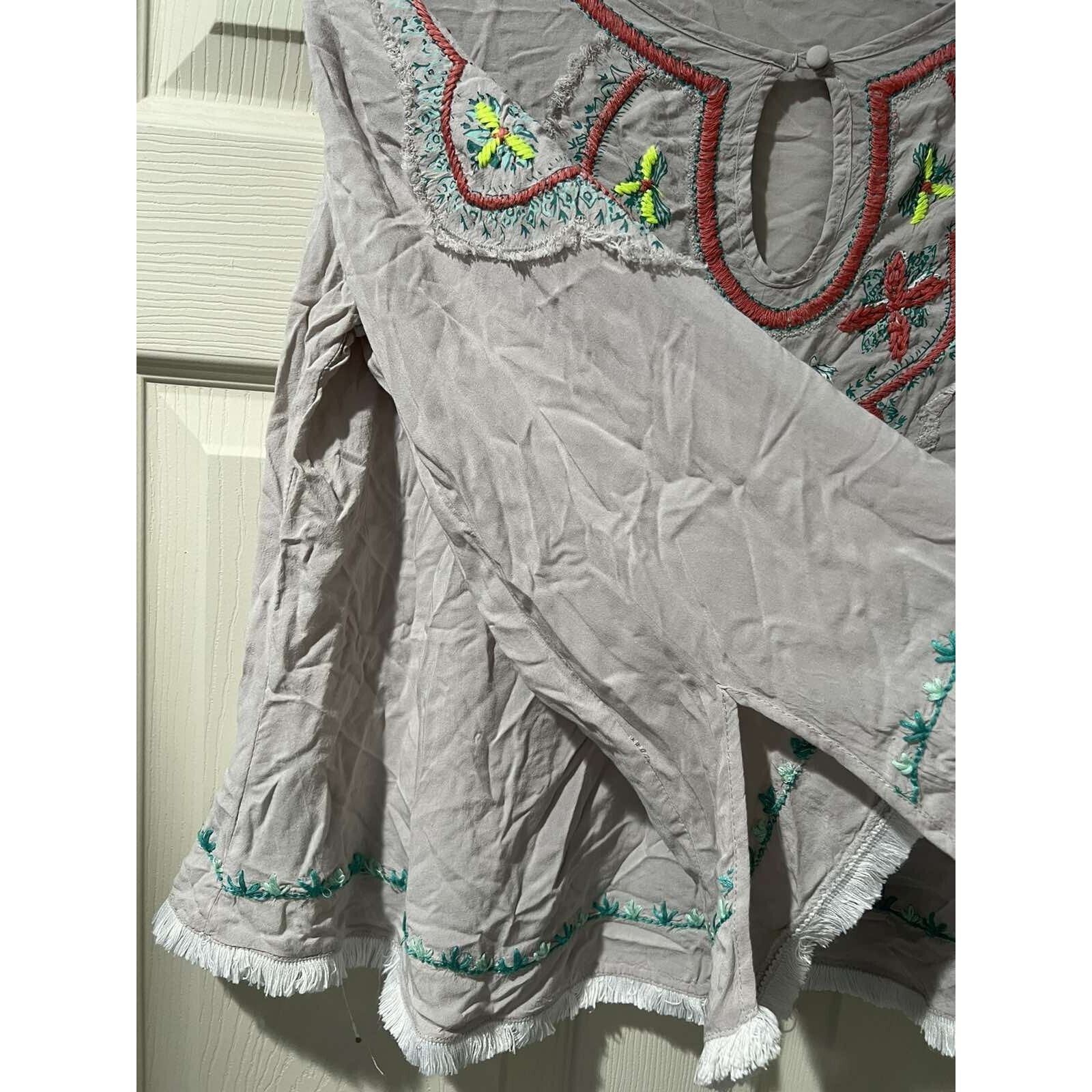 & Other Stories Love Stitch Embroidered Top Size L Women Blouse A003283 Size L / US 10 / IT 46 - 6 Thumbnail
