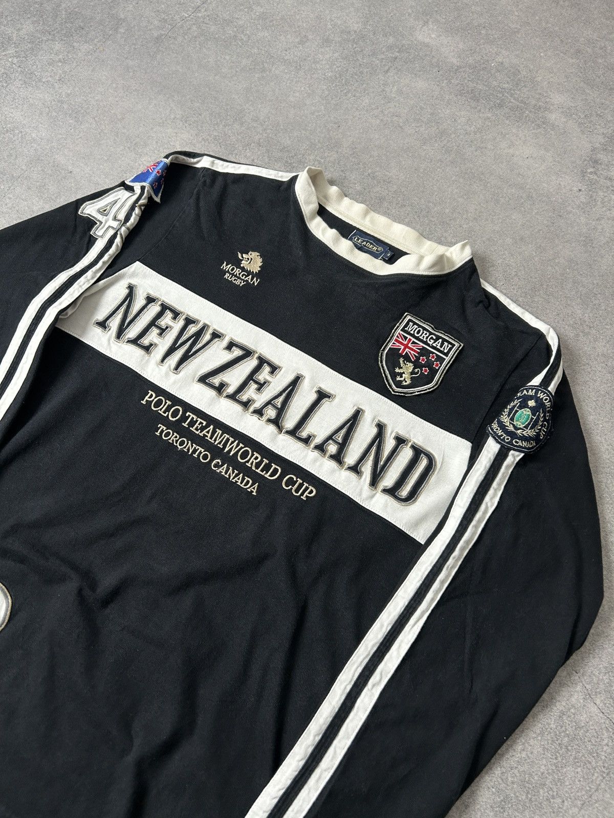 Sterling Ruby Vintage New Zealand 🇳🇿 Polo Team World Cup rugby Morgan Size US M / EU 48-50 / 2 - 3 Thumbnail