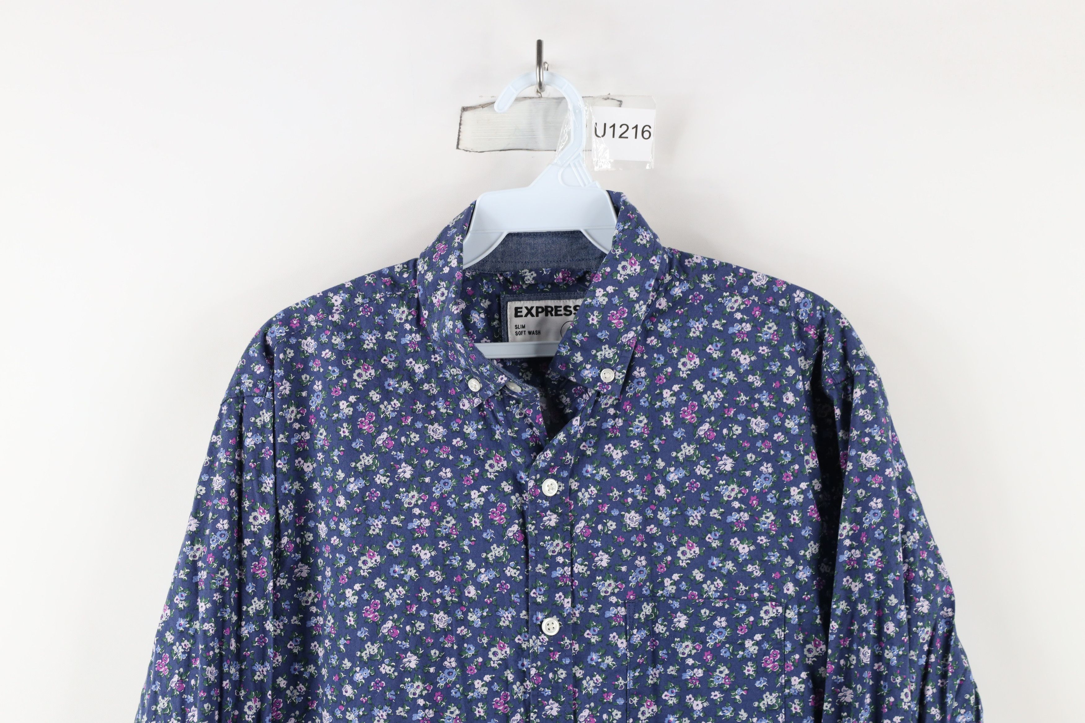 Express × Vintage Express Soft Wash Flower All Over Print Button Down Shirt Size US M / EU 48-50 / 2 - 2 Thumbnail