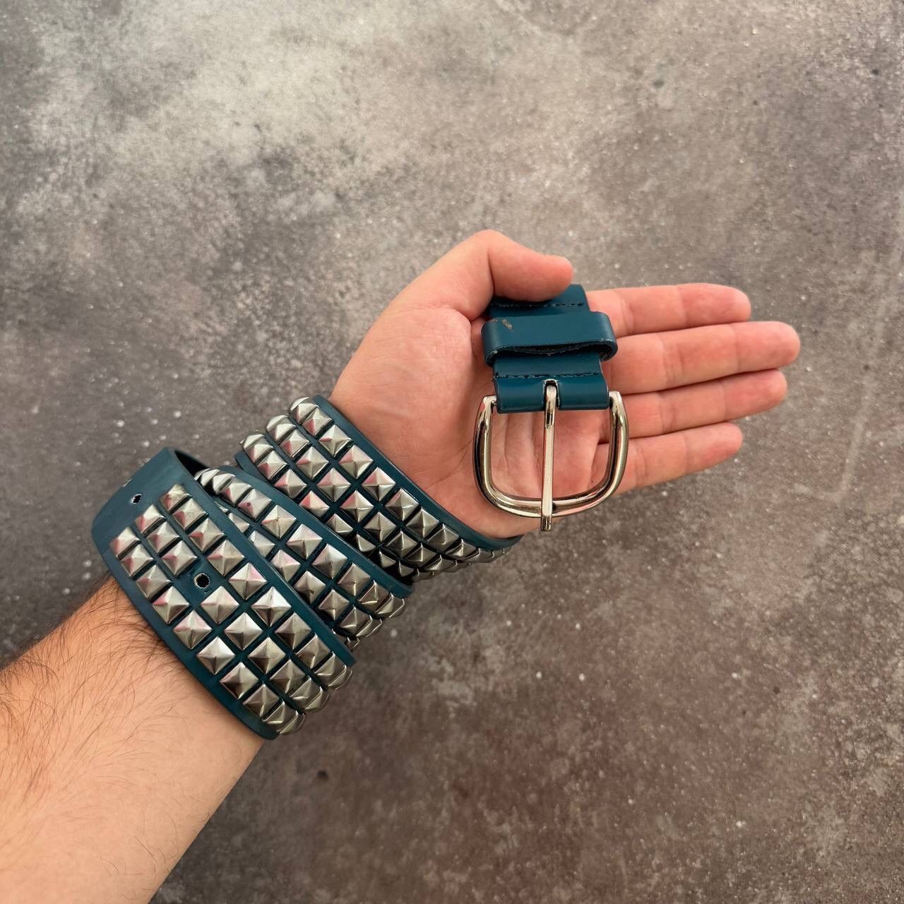 If Six Was Nine × Japanese Brand × Vintage Amazing Y2K Vintage 3 Raw Pyramid Belt Size ONE SIZE - 2 Thumbnail