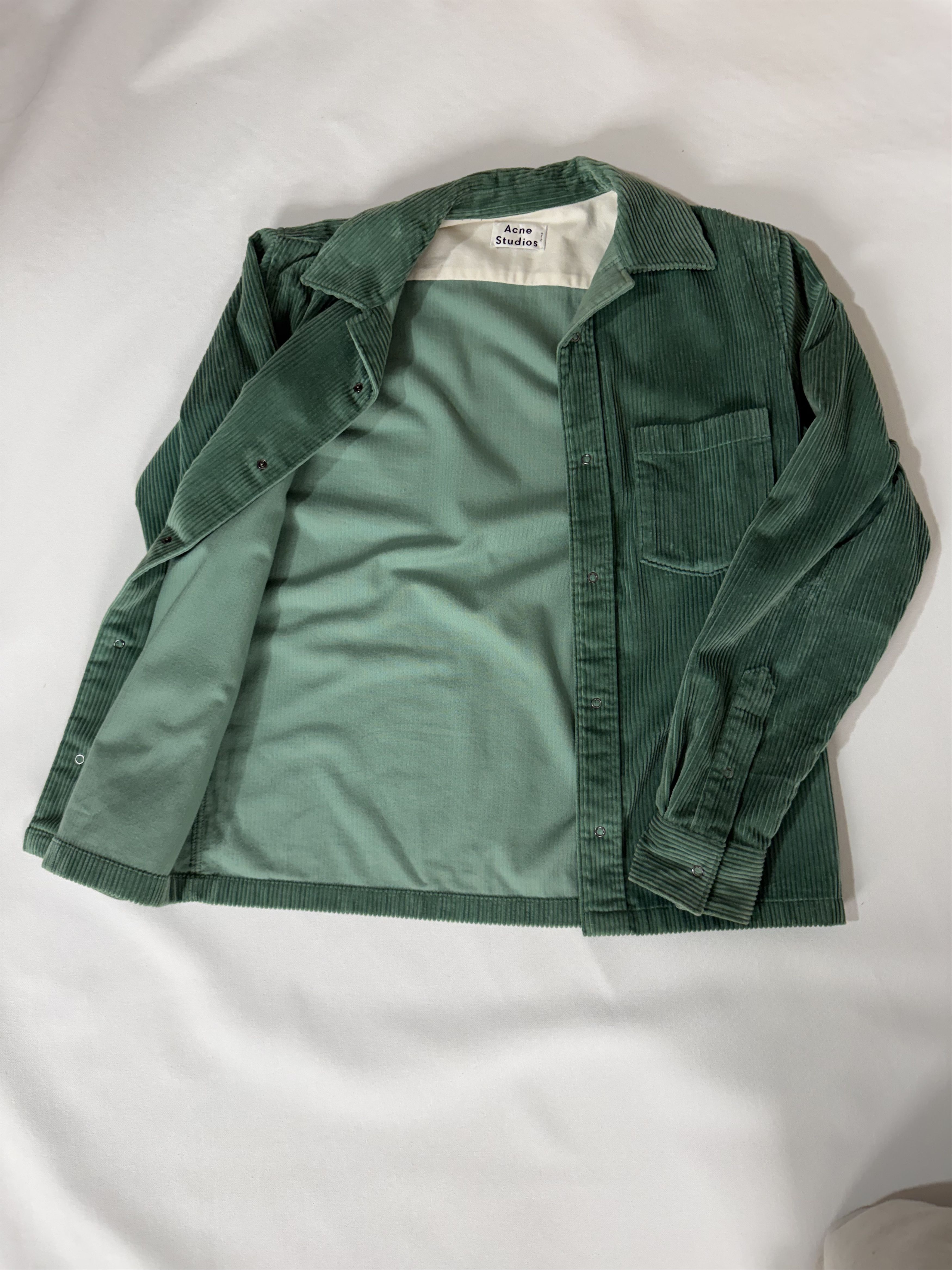 Acne Studios Acne Studios Green Corduroy Denver Shirt Size US S / EU 44-46 / 1 - 5 Thumbnail