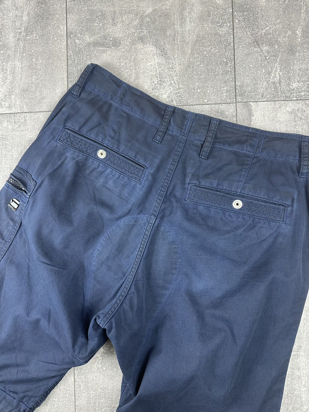 G-Star G Star Raw Japanese Navy Blue Faded Cargo Short Size US 30 / EU 46 - 18 Thumbnail