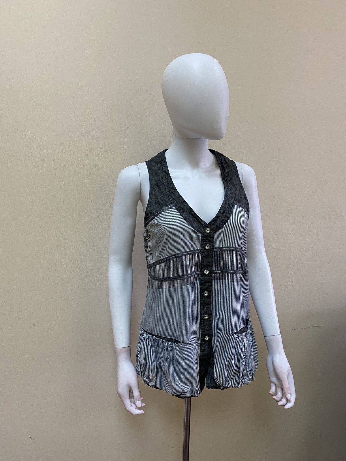 Marithe + Francois Girbaud Le Jean De Marithe Francois Girbaud Button Up Vest Size 44 Size M / US 6-8 / IT 42-44 - 3 Thumbnail