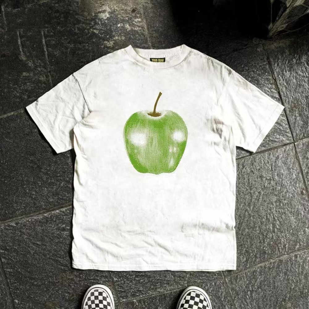 Japanese Brand × Vintage White casual retro apple print t-shirt Size US L / EU 52-54 / 3 - 1 Thumbnail