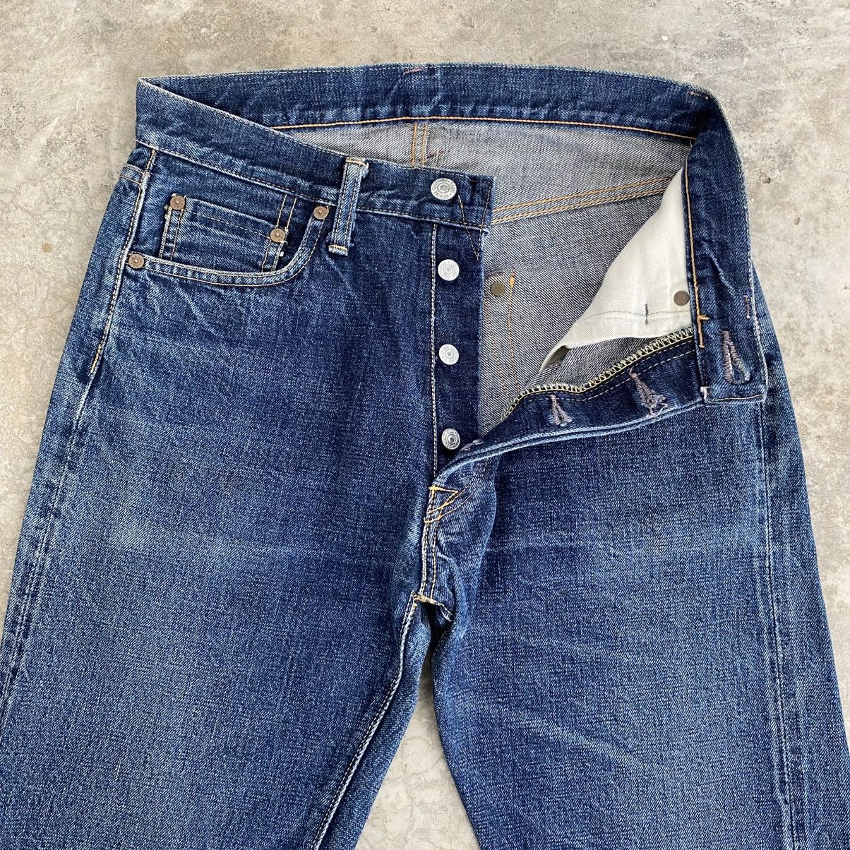 Denime Vintage 90’s Denime Faded Blue Distressed Selvedge Jeans Size US 29 - 8 Thumbnail