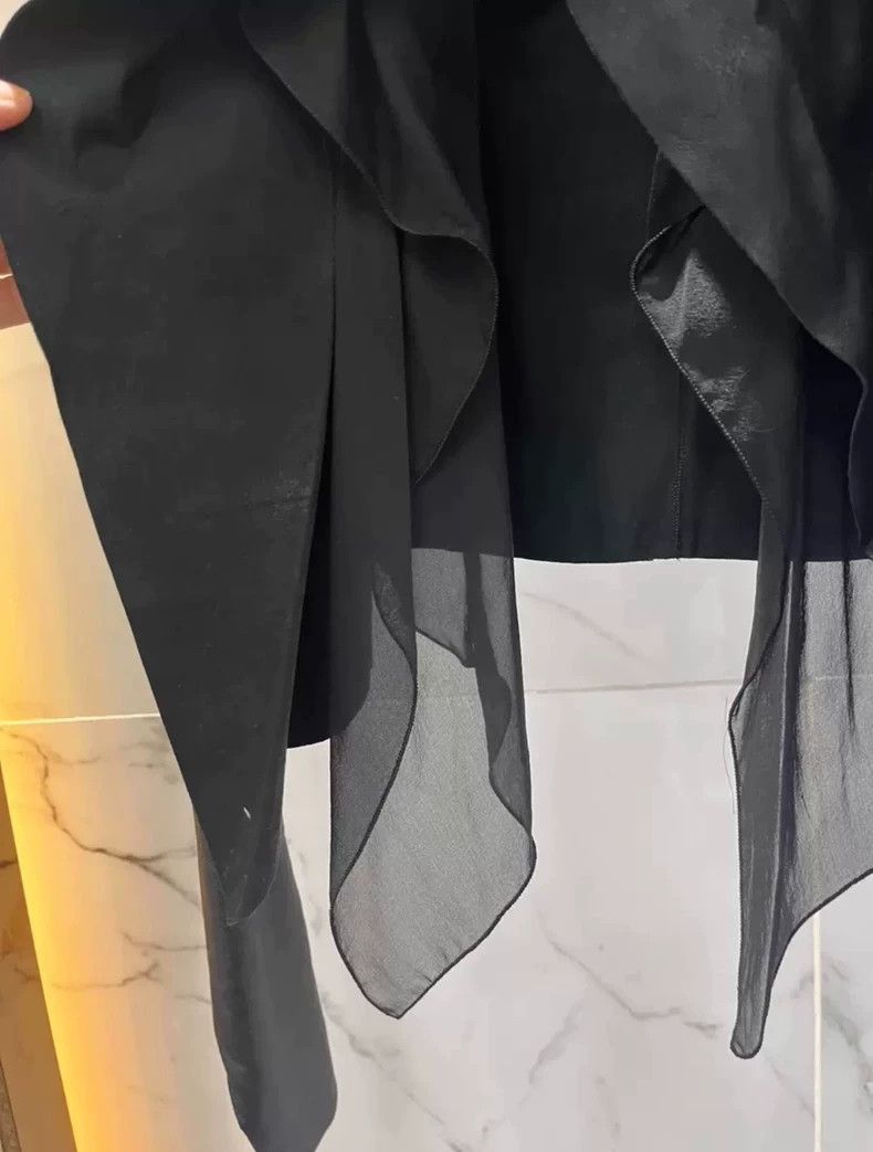 Rick Owens Rick Owens Suede tulle motorcycle jacket-2506 Size US S / EU 44-46 / 1 - 5 Thumbnail