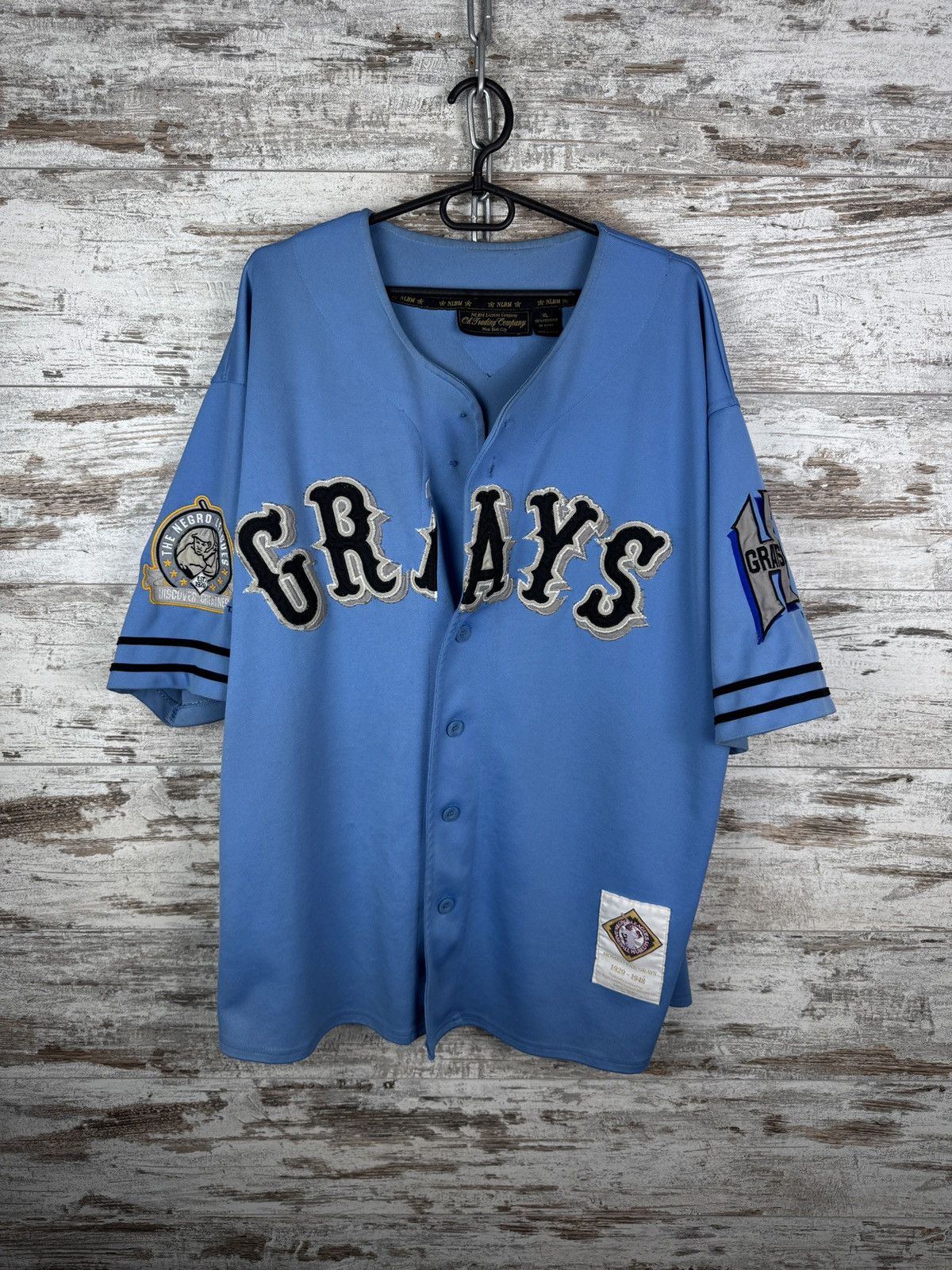 MLB Vintage 90s Negro League Homestead Baseball Jersey Blue tee Size US XL / EU 56 / 4 - 1 Thumbnail