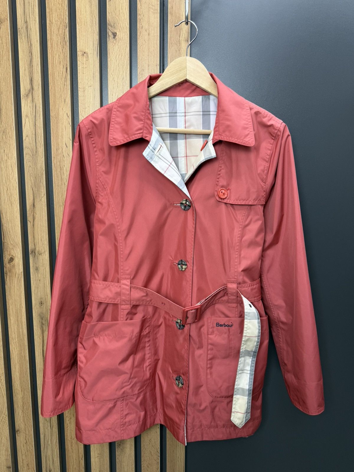 Barbour Barbour Oak Reversible Trench Coat Jacket Women’s Size L / US 10 / IT 46 - 9 Thumbnail