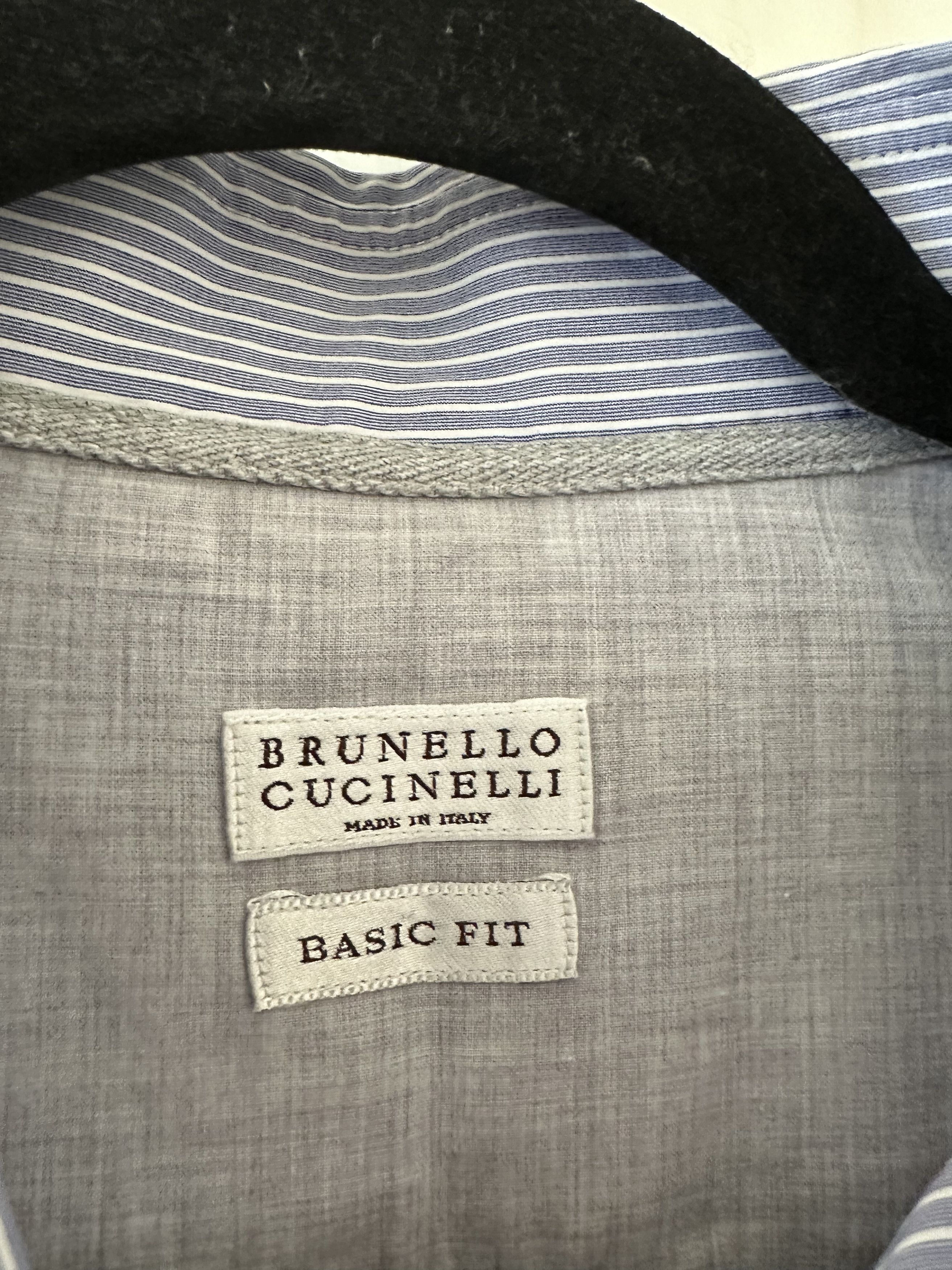 Brunello Cucinelli Brunello Cucinelli Striped Button Up Shirt Size US L / EU 52-54 / 3 - 3 Thumbnail