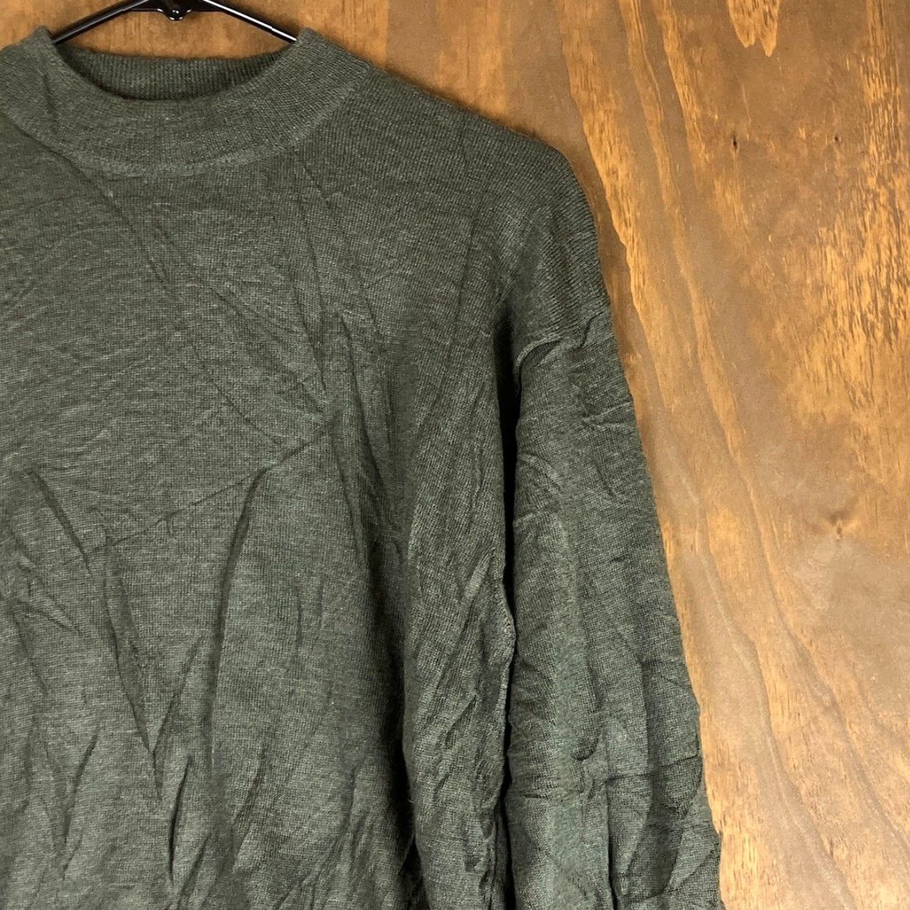 Vintage Bachrach Mens Sweater Green Crew Neck 100% Extra Fine Merino Wool Long Sleeve M Size US M / EU 48-50 / 2 - 5 Thumbnail