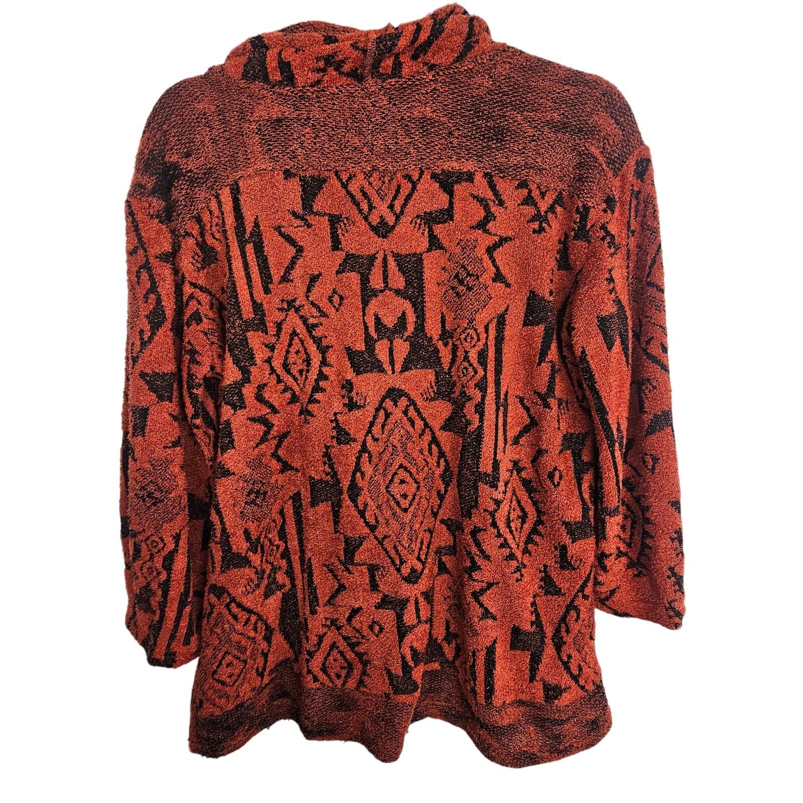 Miles New York Ali Miles Aztec Tribal Cowl Neck Fuzzy Sweater Southwestern Size S / US 4 / IT 40 - 9 Thumbnail