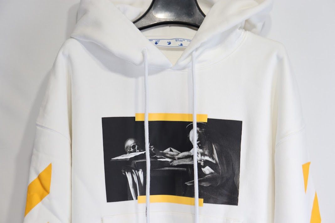 Off-White o1rshd1 Caravaggio Saint Jerome Writing Print Hoodie Size US XS / EU 42 / 0 - 4 Thumbnail