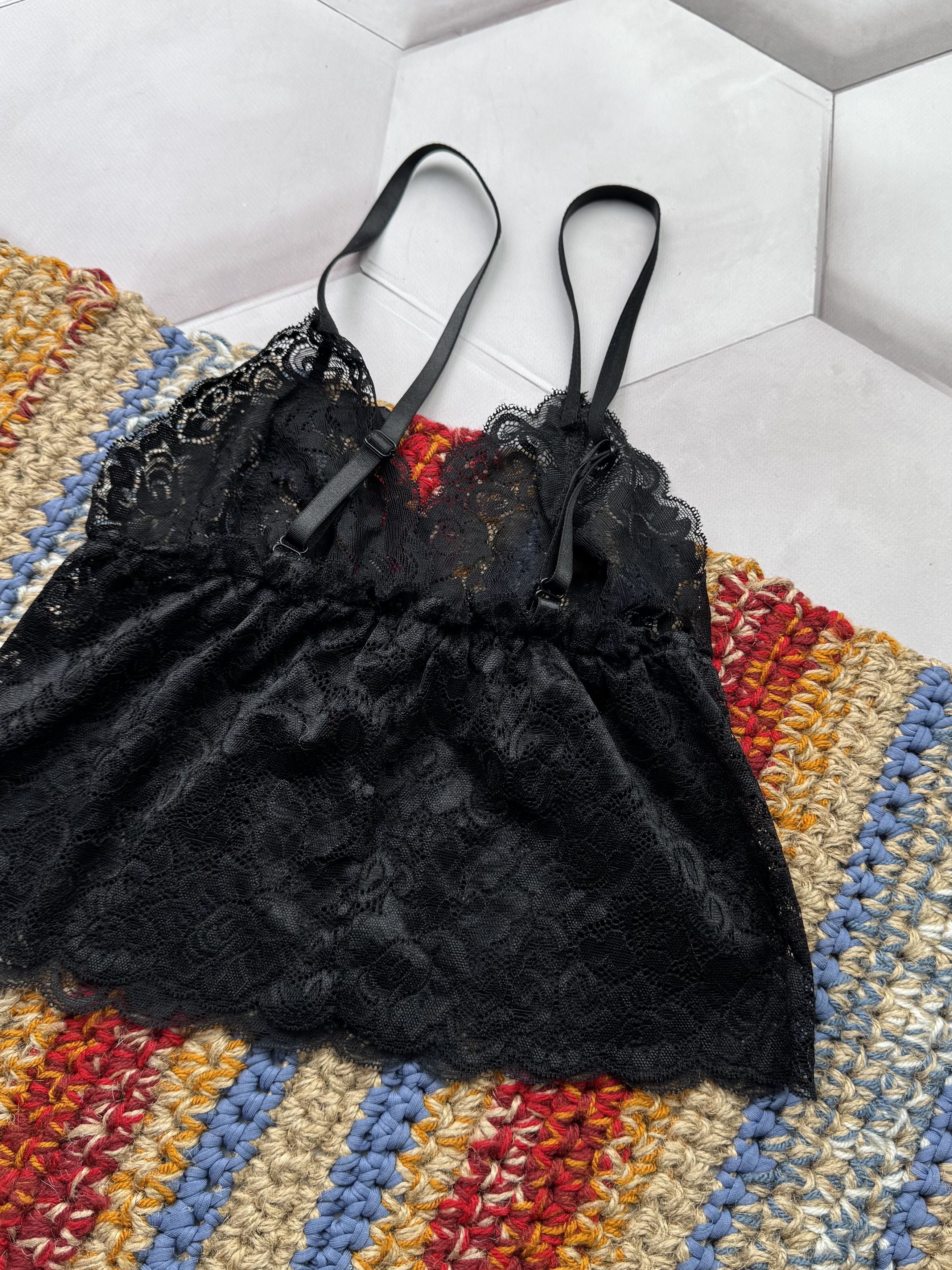 Japanese Brand Vintage Lace Mesh Tank Top Size XS / US 0-2 / IT 36-38 - 6 Thumbnail