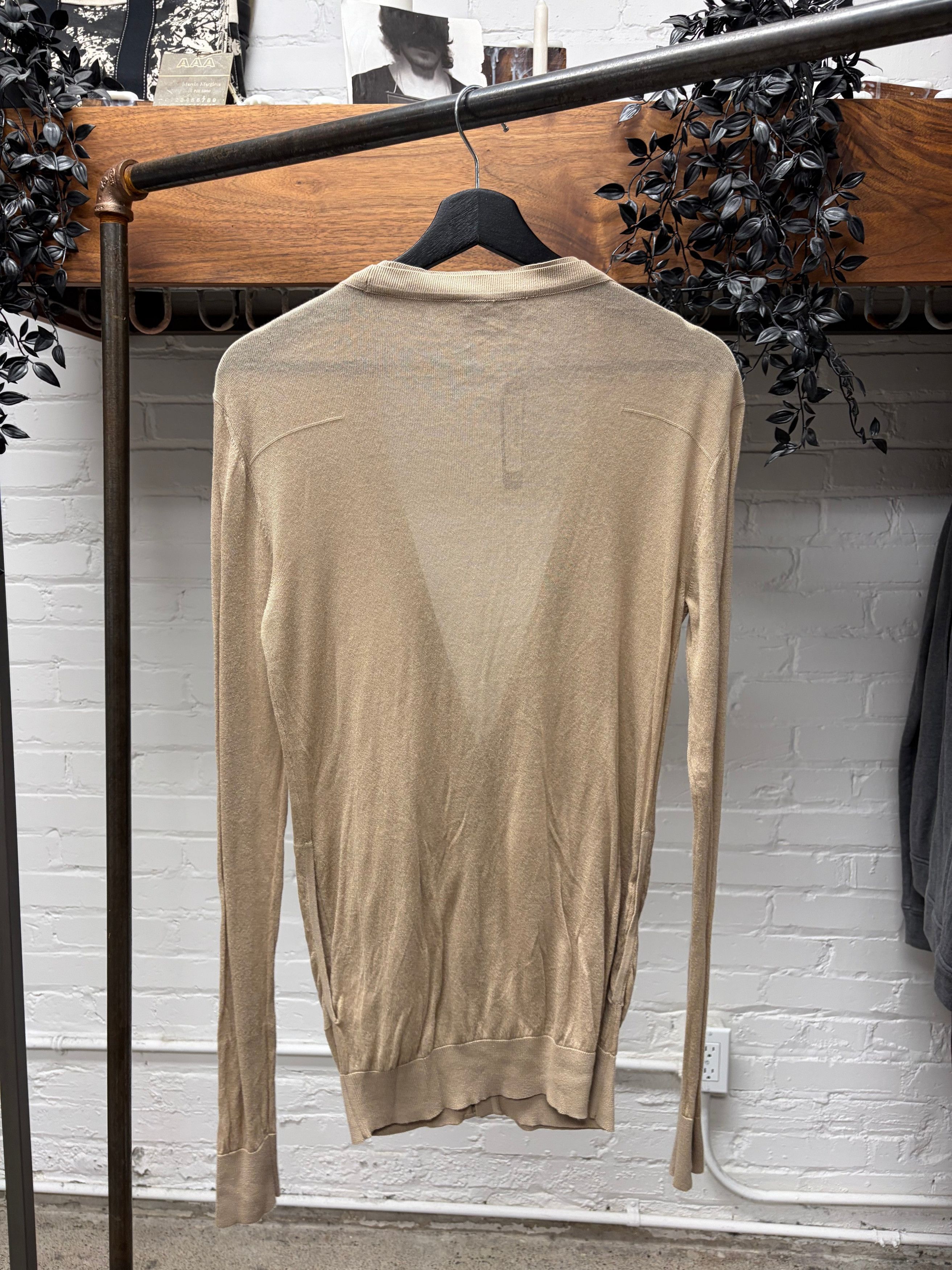 Dior SS2010 Dior Homme Mesh Layered Tan Knit Cardigan Size US M / EU 48-50 / 2 - 4 Thumbnail