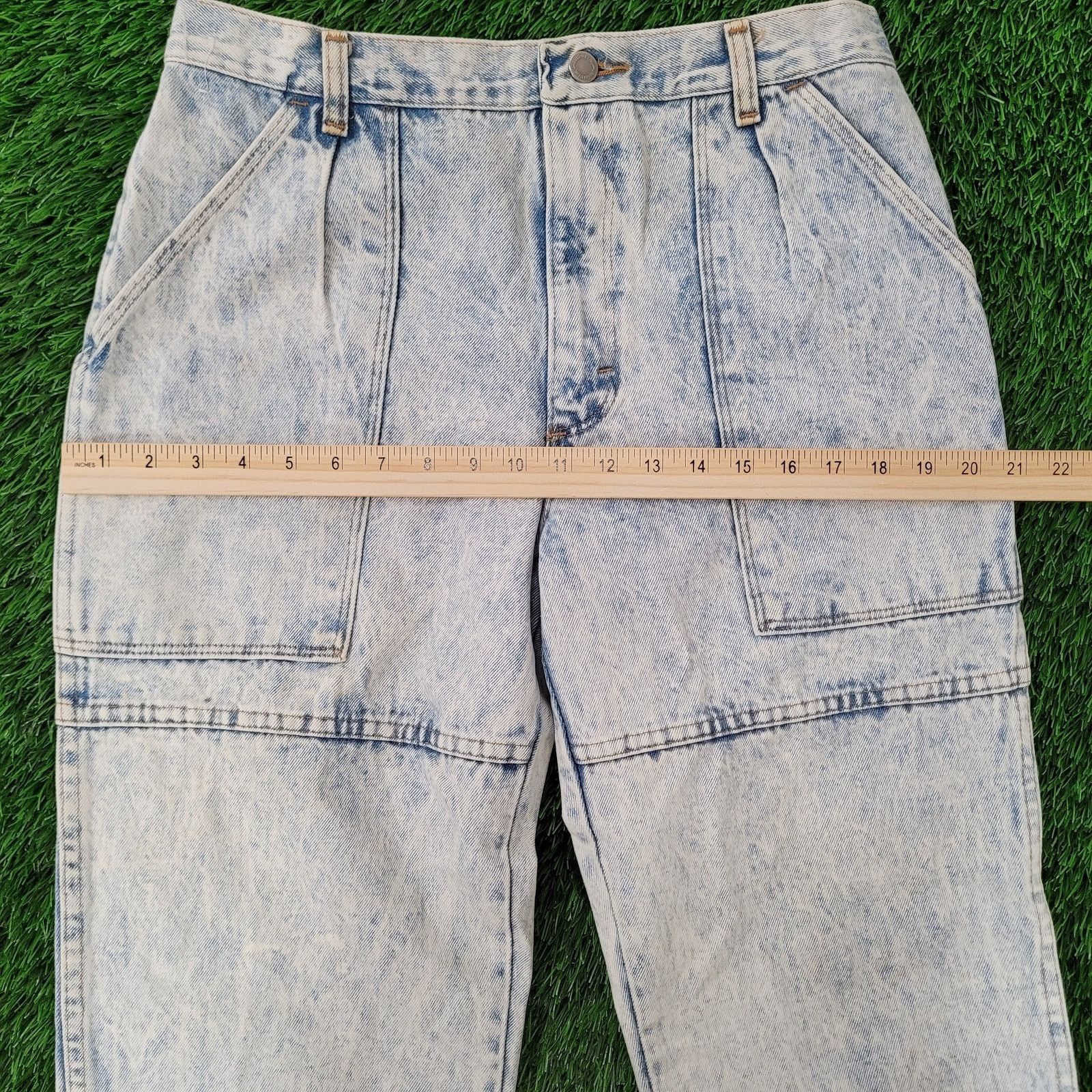 Wrangler VTG 80s Wrangler Acid-Wash Jeans High-Rise Double Knee USA Size US 30 / EU 46 - 13 Thumbnail
