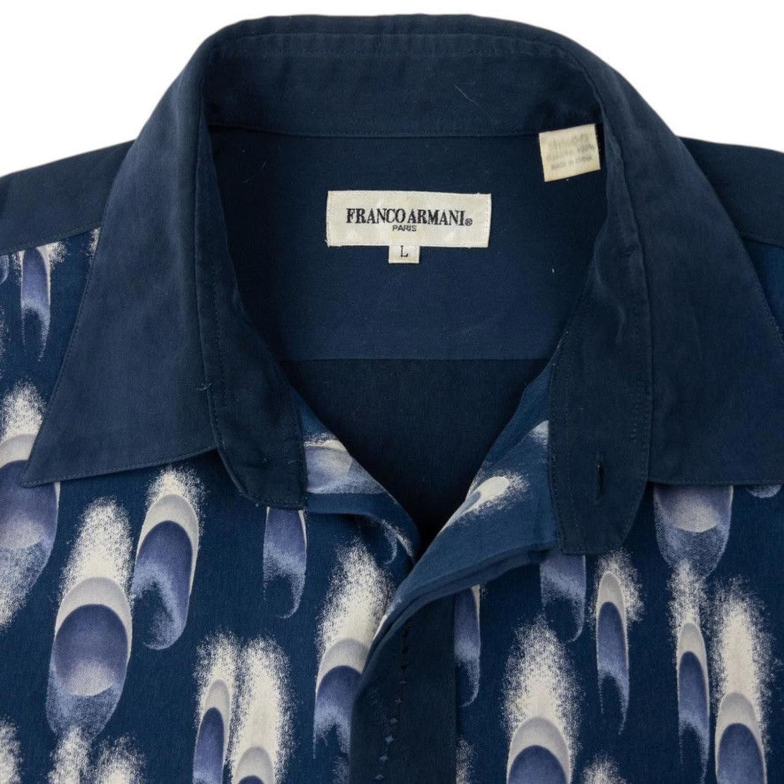Armani Vintage Armani Pattern Long Sleeve Button Up Shirt Size L Size US L / EU 52-54 / 3 - 3 Thumbnail