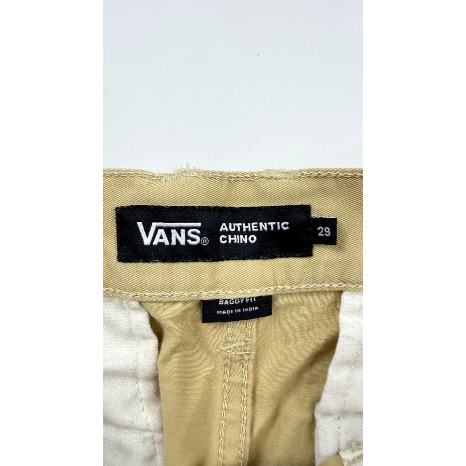 Vans VANS Chino Pants Mens 29 Khaki Baggy Fit Casual Skatewear Street Authentic Mens Size US 29 - 5 Thumbnail