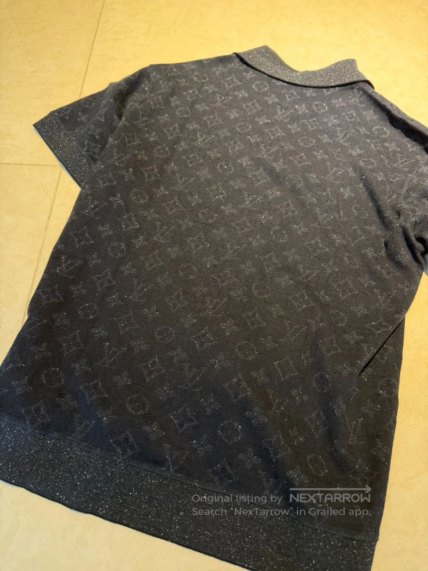 Louis Vuitton Louis Vuitton Black Monogram Embossed Polo. Size US M / EU 48-50 / 2 - 3 Thumbnail