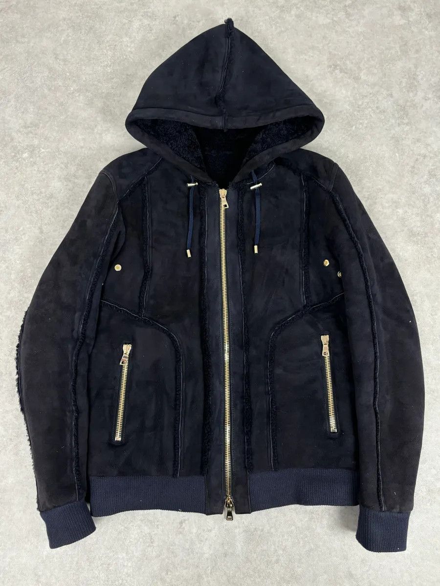 Balmain AW2017 Balmain Black Lamb Leather Hooded Jacket Size US M / EU 48-50 / 2 - 1 Thumbnail