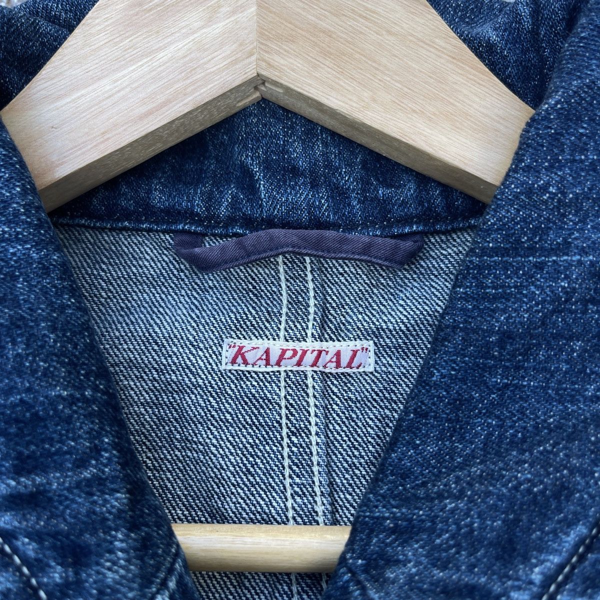 Kapital Kapital Indigo USN Shawl Collar Chore Denim Jacket Size US M / EU 48-50 / 2 - 8 Thumbnail