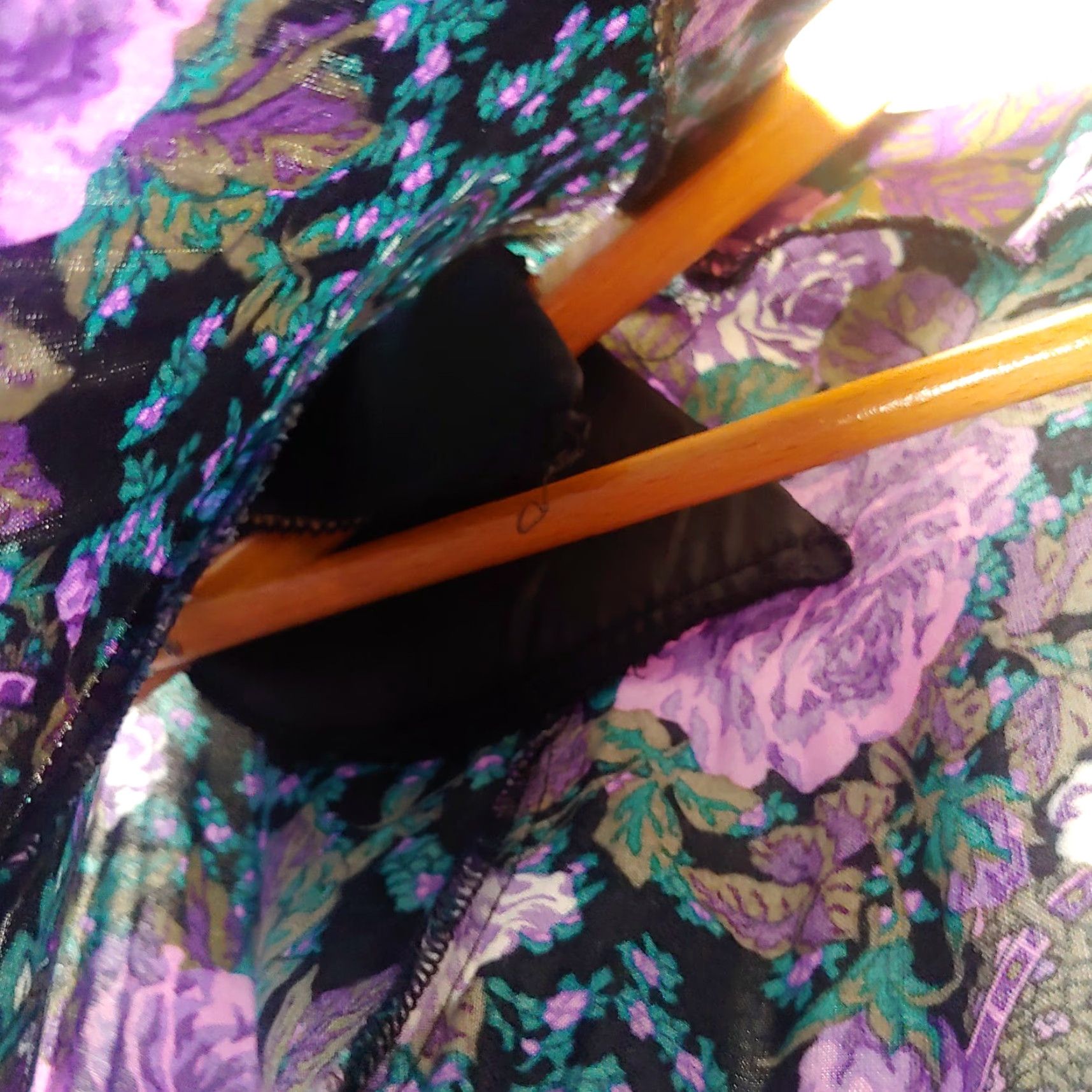 Vintage VINTAGE Karin Stevens Woman Outfit Skirt Shirt Set Purple Black Paisley 2 Piece Size M / US 6-8 / IT 42-44 - 7 Thumbnail